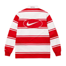 Camisa Supreme x Nike Stripe Rugby Vermelha/Branca