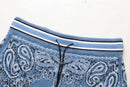 Amiri Bandana Crochet Basketball Shorts Blue 
