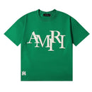 Camiseta Amiri Staggered Logo Verde