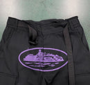 Corteiz Guerillaz Cargo Pants Black/Purple 