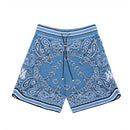 Amiri Bandana Crochet Basketball Shorts Blue 