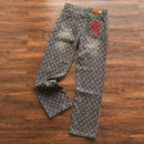 Louis Vuitton Distressed Baggy Monogram Jeans 