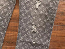 Louis Vuitton Distressed Baggy Monogram Jeans 